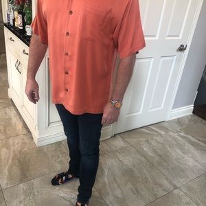 Salmon Tommy Bahama casual button down